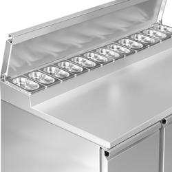 Saladette / mesa de preparação PREMIUM - 1,37 x 0,7 m - com 6 gavetas 1/2