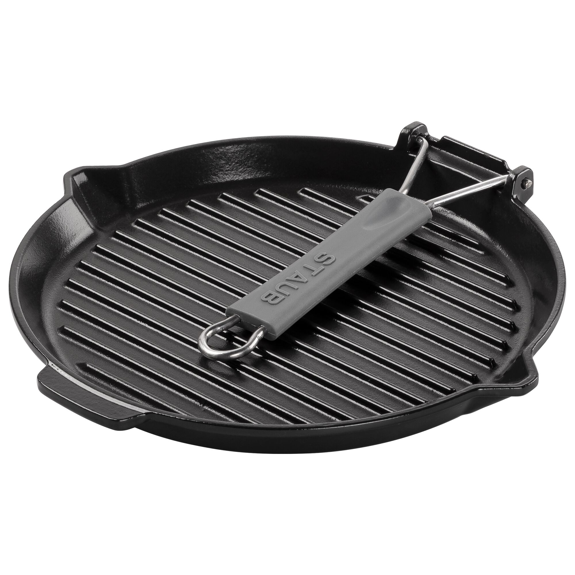 STAUB | GRILL PANS - Poêle à griller avec bec verseur - Ø 280 mm - Fonte - Noir