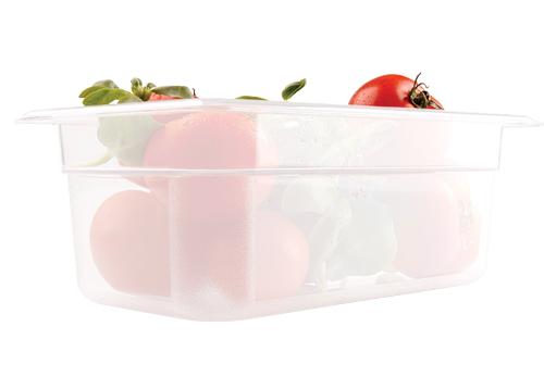 Polypropylene GN 1/4 container - semi-transparent - Height: 150mm