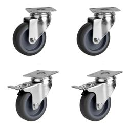 Kit de roulettes compatible avec les tables et armoires réfrigérées BKF, EKF, ETK, KF, KSF, SKS, TF & TKSF