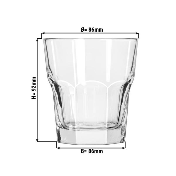 (12 stuks) Universeel drinkglas - GIBRALTAR - 266 ml - Transparant