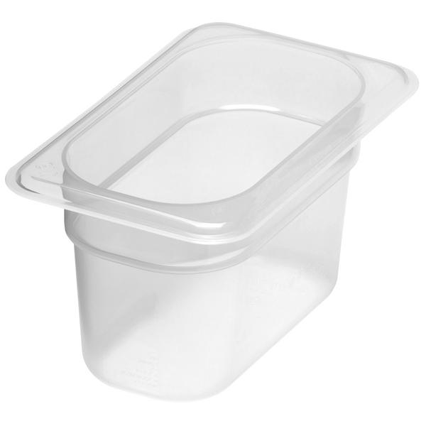 (6 db) CAMBRO | Camwear® polipropilén GN tartály 1/9 - tejes - mélység 100 mm