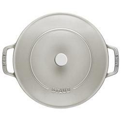 STAUB | BRAISERS - Chistera Drop Structure Kızartma Tavası- Ø 280mm - Dökme demir - Beyaz trüf mantarı