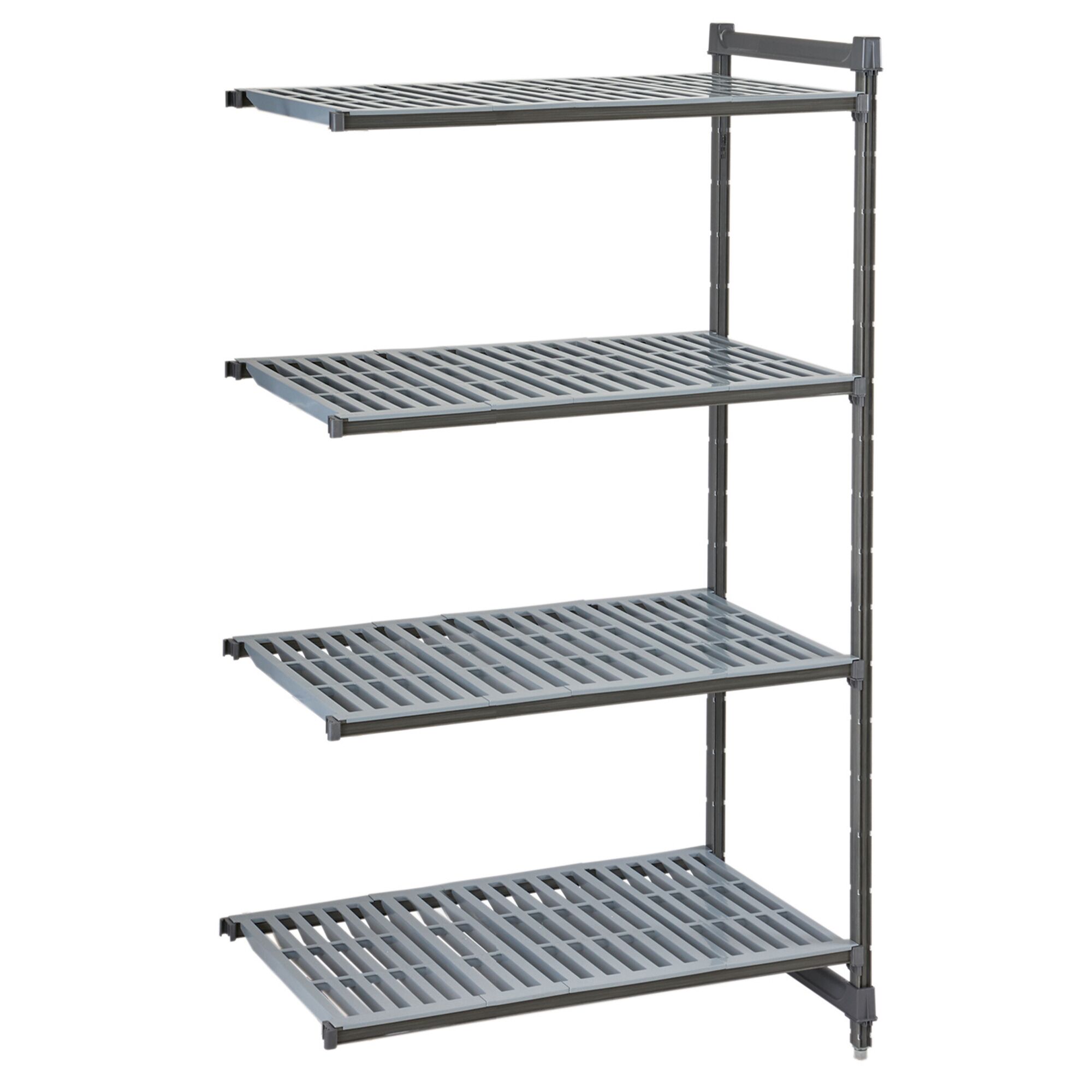 CAMBRO | Camshelving® Commercial Basics Plus Add-On Shelving Unit - 4 Slotted Shelves - 1,023×460 mm - Graphite Grey