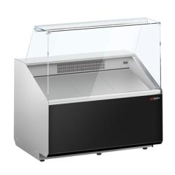 Witryna chłodnicza - 944x979mm - 200L - front Czarny - z 1 drzwiami - 1 półki - na rynek PL