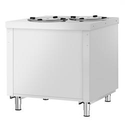 Distributore di piatti KOPENHAGEN - riscaldato - 400W - 910x700x850mm - 120 piatti - acciaio inox AISI304 - Ø piatti 120/280mm