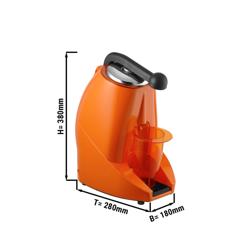 Commercial Electric Citrus Juicer - 570W - 10.17kg - with press arm, dishwasher-safe parts, heat protection - Orange (Single)