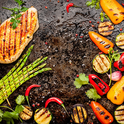Gas lava stone grill - 8 kW