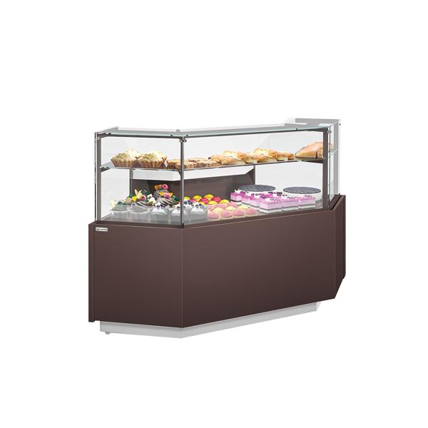Vitrina de refrigeración RIGA - 1365x990mm - vitrina expositora refrigerada - 2 estantes - refrigeración ventilada - cristal de seguridad