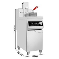 Friteuză cu inducție - 30 litri - 10 kW - cu sistem de ridicare automată