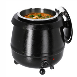 Calentador de sopa - 9 litros - acero negro