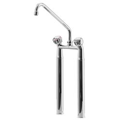 Mélangeur bi-trou - col haut250mm - avec raccord1/2", débit18L/min - 210x285x655mm