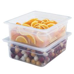 (6 pièces) CAMBRO | Contenants GN 1/2 en polypropylène – laiteux – hauteur : 100 mm         