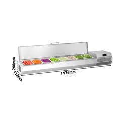 Opzetkoelvitrine PREMIUM PLUS - 1976x413mm - 8x GN 1/3