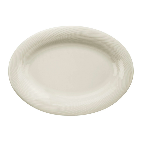(12 adet) SEMPRE - Tabak / Servis Tabağı - oval - Uzunluk: 230 mm - Krem
