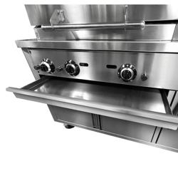 Gasgrillstation - 22,5 kW - Golvmodell - Rostfritt stål