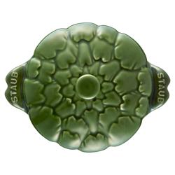 STAUB | CERAMIQUE - Cocotte - U obliku artičoke - Ø 130 mm - Keramika - Zelena boja bosiljka 
