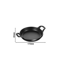 STAUB | Round Cast Iron Baking Dish – Ø 12 cm - Black - Stackable, Grill/Oven