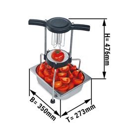 Taglia pomodori manuale - Numero spicchi: 6 - acciaio inox