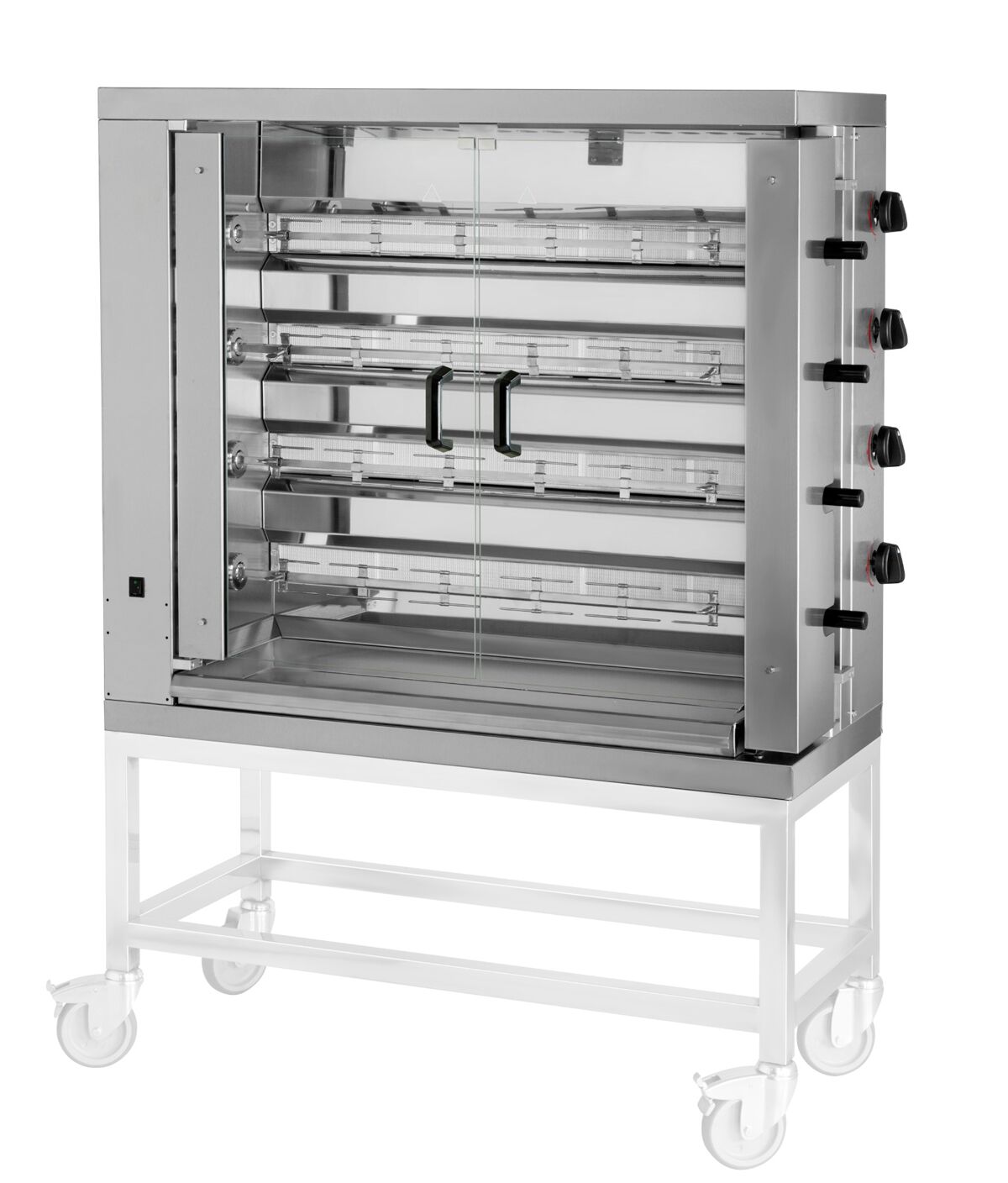 Gaz Rôtissoire à poulets Verticale - 4 broches - 21kW - avec jusqu’à 24 poulets