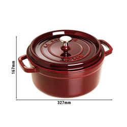 STAUB | LA COCOTTE - طنجرة كوكوت - بقطر 260 مم - حديد زهر - أحمر غرينادين