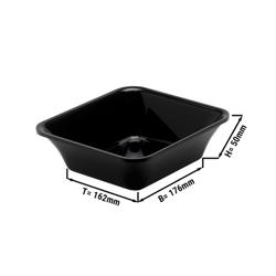 Prezentační nádoba - Plast - bez BPA - GN 1/6 - obdélníkový - Výška: 50 mm - černá