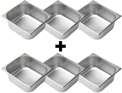 Stainless steel GN container 2/3 - depth: 150 mm