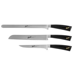 BERKEL | Elegance Ham Set – 3-Piece: Ham Knife, Bread Knife, Boning Knife - Black
