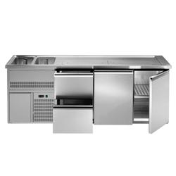 Bar pentru bere 2,5 x 0,7 m - cu 2 uşi şi 2 sertare 1/2