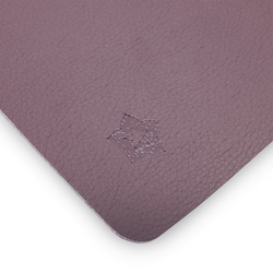 (12 piezas) Manteles individuales James - en elegante aspecto de cuero - 33 x 46 cm - Berenjena