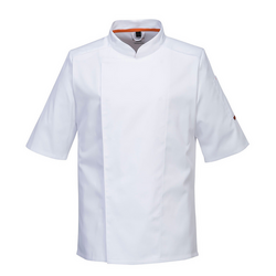 Kısa Kollu MeshAir Pro Chef Ceket - Beyaz - Beden: M