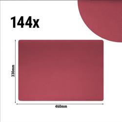 (144 Stück) Tischsets James - in eleganter Lederoptik - 700g/m² - 33x46cm - Burgund
