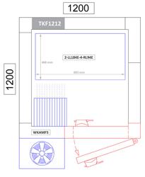 Scaffale in alluminio anodizzato - 893x1685mm - Profondità: 460mm - con 4 ripiani (REGOLABILI) - Portata: 90kg per ripiano