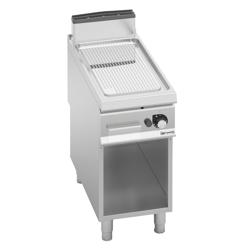 Fry Top Gas Professionale - 7,0 kW - Rigato - incl. sottotelaio