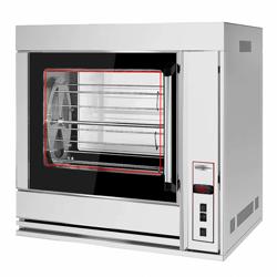 Elektrische roterende kippengrill PREMIUM - 6,9 kW - met 4 spiesen voor 20 kippen