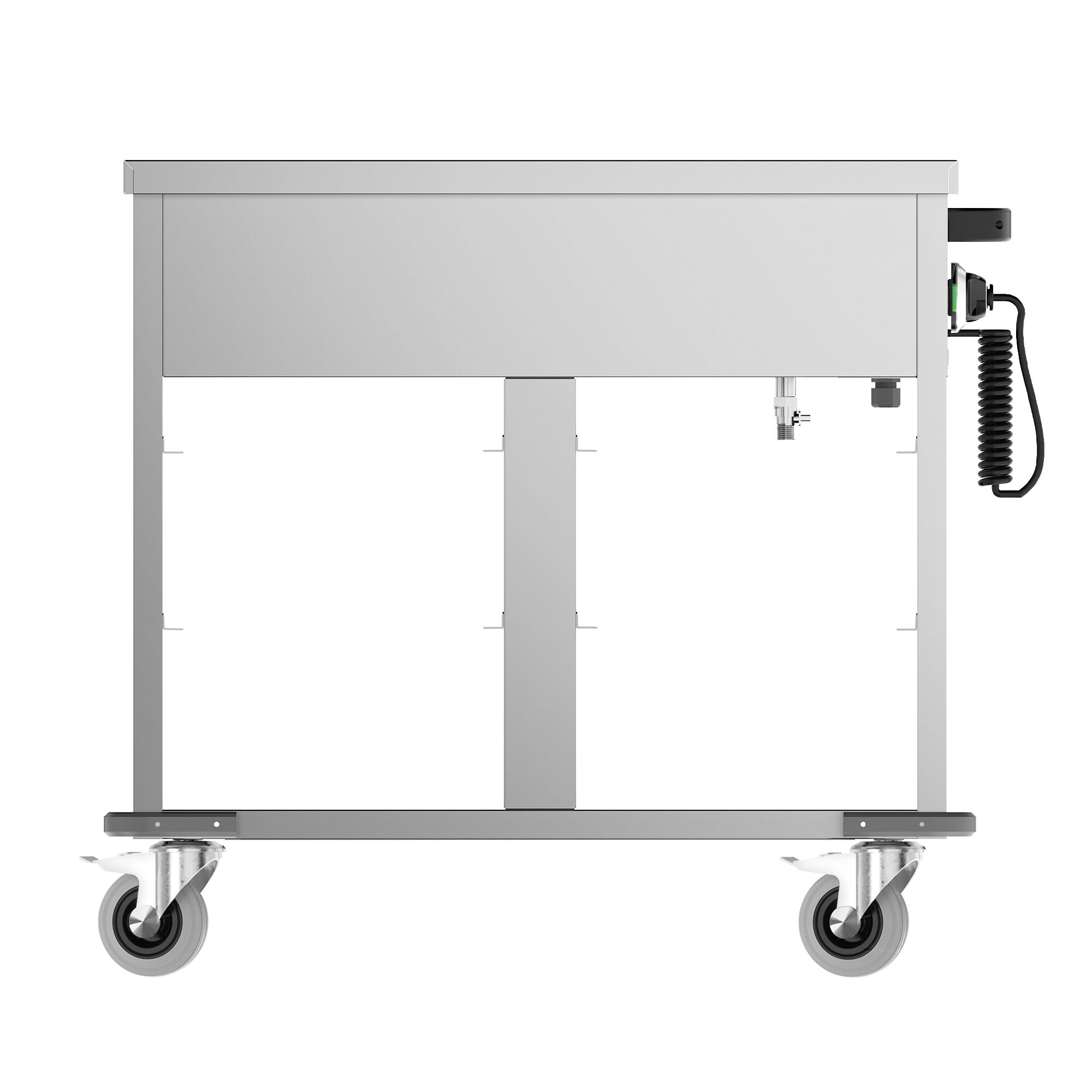 Chariot bain-marie thermique - 1 kW - 2 x GN 1/1 - température de cuve réglable en commun