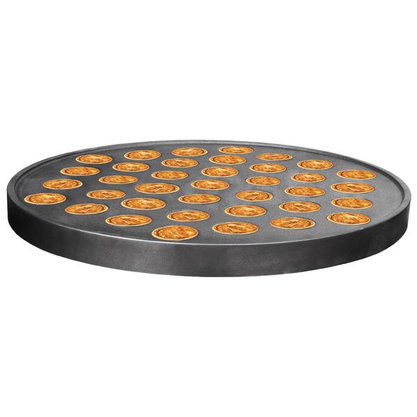 Mini Crepe Plate - 400x400x40mm - Stainless Steel - for CGOM5 - Ø400mm - 37 Mini Crepes