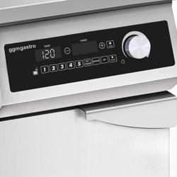 Freidora de inducción - 30L - 10,0kW - Control electrónico - con grifo de vaciado - con zona fría - incl. mueble bajo con 1 puerta - con elevación automática de la(s) cesta(s)