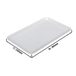 Fyrkantig skål 360 x 240 x 15 mm - vit - Eco-line