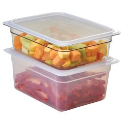 (6 sztuk) CAMBRO | Pojemniki GN z polipropylenu 1/2 - mleczne - wysokość: 150 mm  
