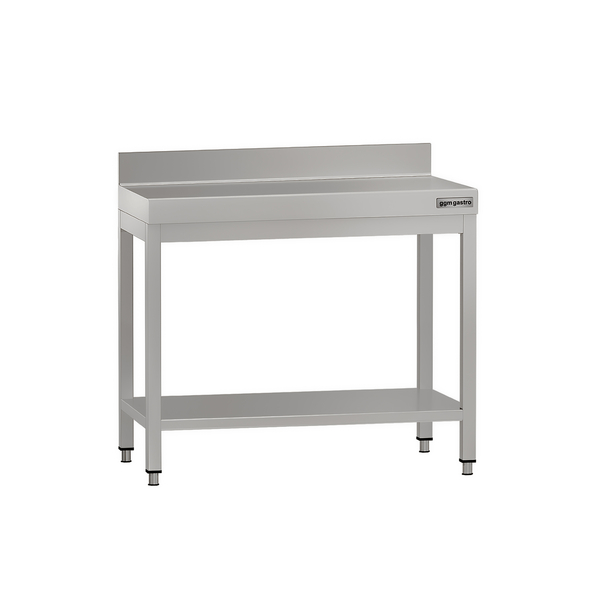 Paslanmaz Çelik Çalışma Tezgahı  ECO -800x700mm -  Alt Raflı, Sırtlı