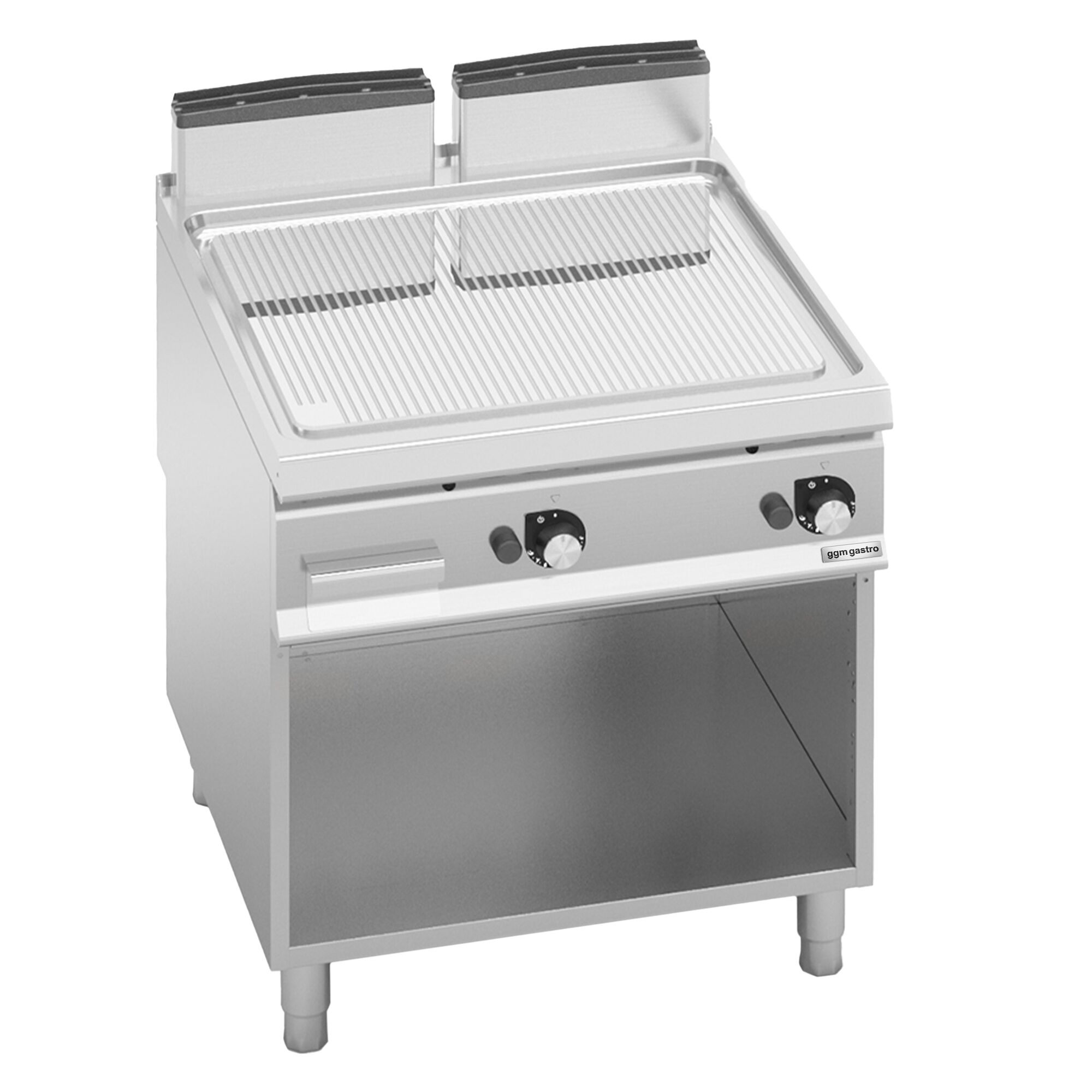 Commercial Gas Griddle - 14.0kW - Ribbed Plate - on Stand