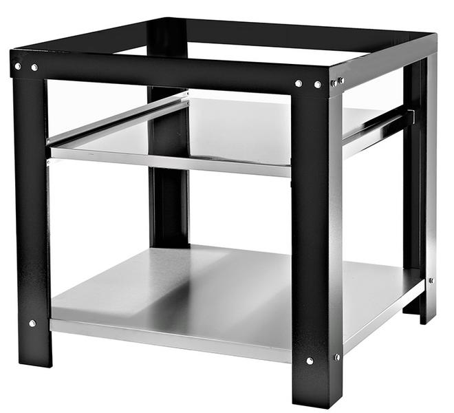 Podstavec pro pizza pec - 1210x1165 mm - výška: 850 mm - černý - 2 police - kompatibilní s GPOE930DN