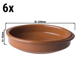 (6 pcs) CLASSICO - Tapas Oven Dish - Ø200mm - Brown