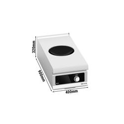 Inductiewok - 5 kW - 1 kookzone - Ø300mm - Bflex Digital