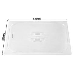 Capac din policarbonat GN 1/1 - transparent - 7 mm înălţime