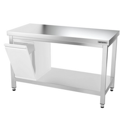 Table de travail en inox PREMIUM - 1400x600mm - avec fond de base & entretoise	