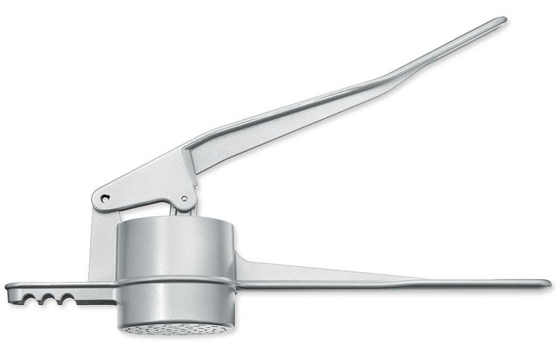 Spaghettieispress - Belagd aluminium - B x D x H: 85 x 85 x 420 mm - liten hålning