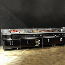 Plaque de cuisson électrique - 3,6 kW - Rainurée - avec sous-structure à 1 porte