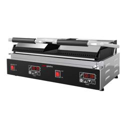 Contactgrill - 3,6 kW - Digitaal - boven & onder Gegroefd - Grilloppervlak: 480x230mm